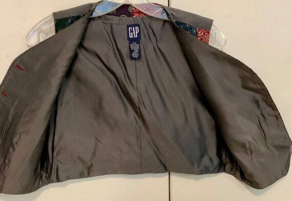 Patchwork Vest/Quilted/GAP/Necktie-Style Striped … - image 6