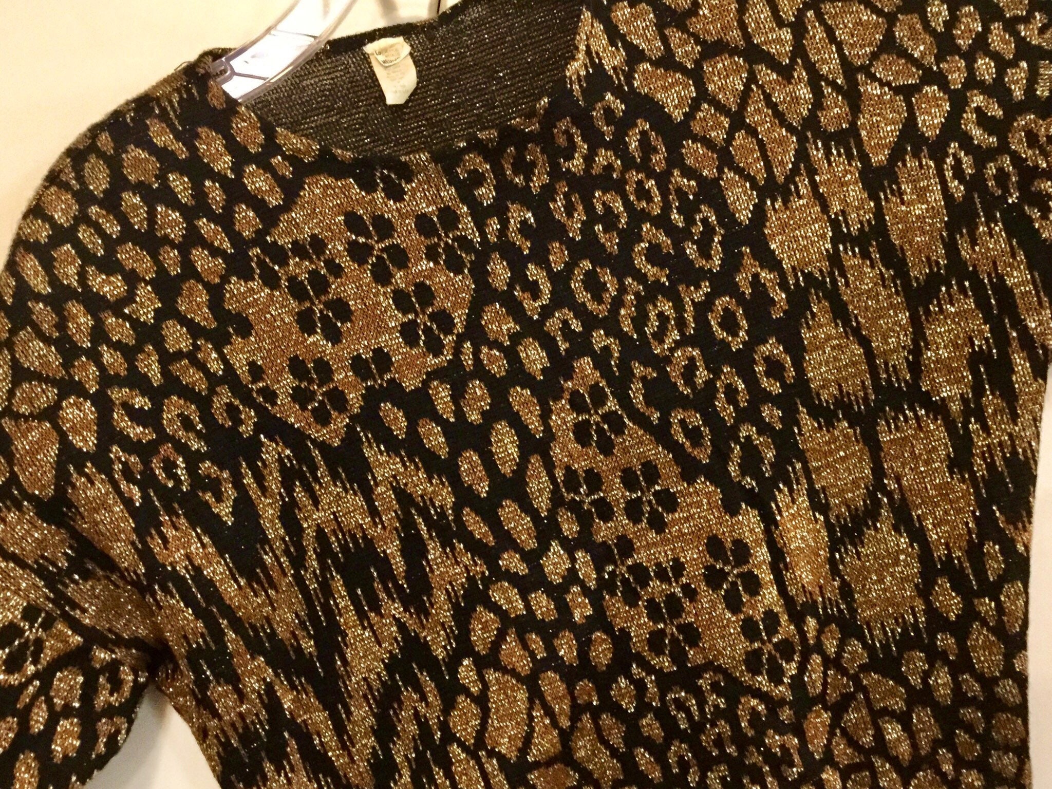 Gold Lame Sweater - Etsy