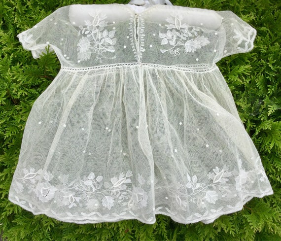 1800 French Christening Gown/Baby Baptism Dress/W… - image 3