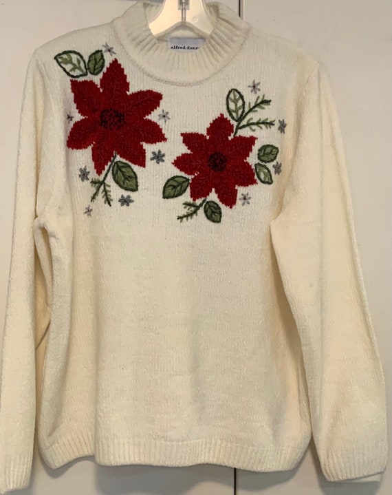 Christmas Embroidered Pullover Sweater Set/Poinse… - image 5