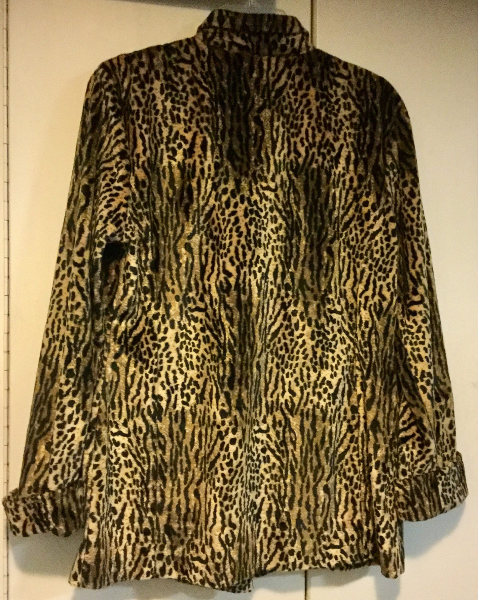1960 Leopard Jacket Coat Blazer Faux Fur Animal Print Jaguar | Etsy