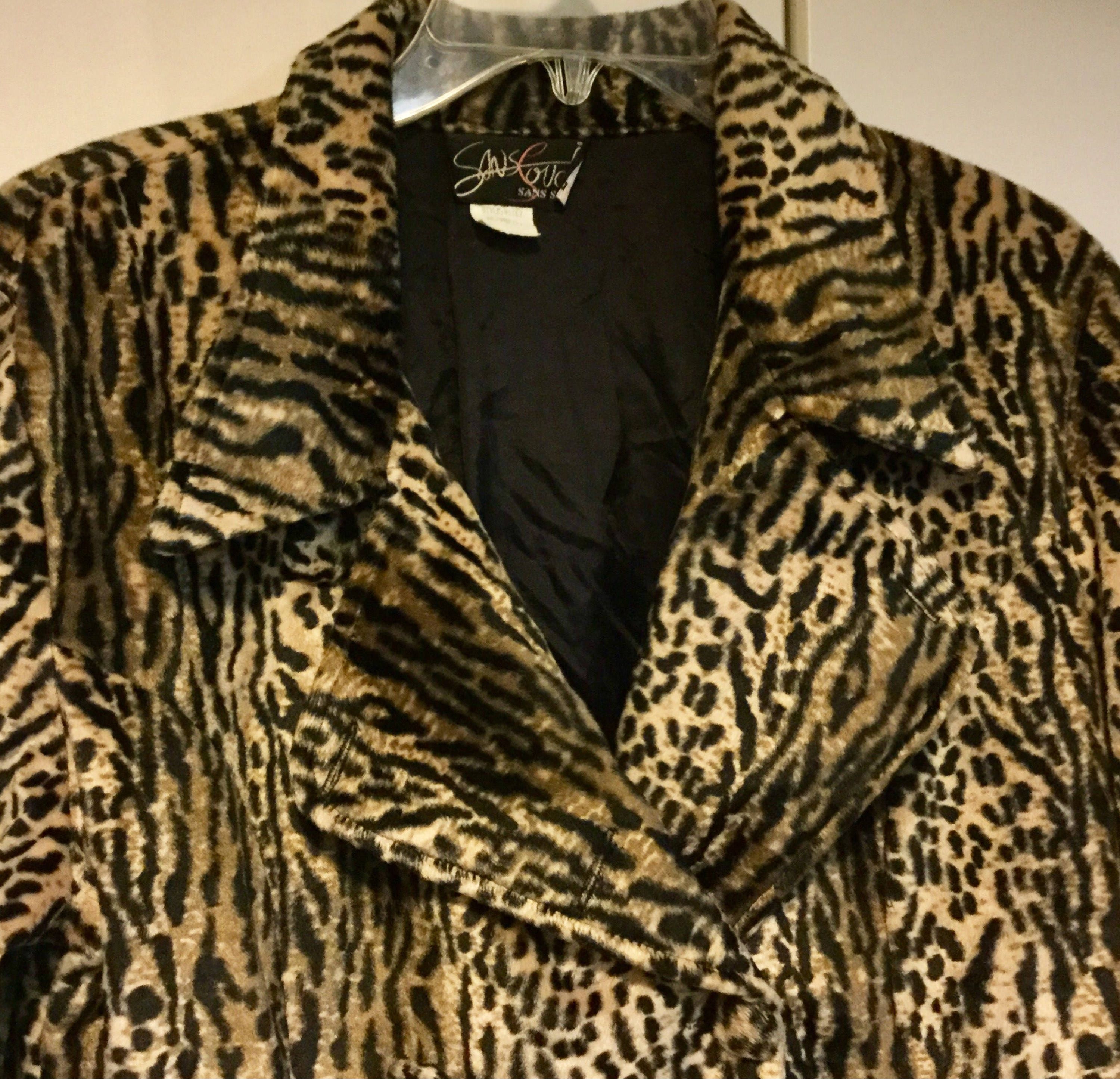 leopard print coat size 18