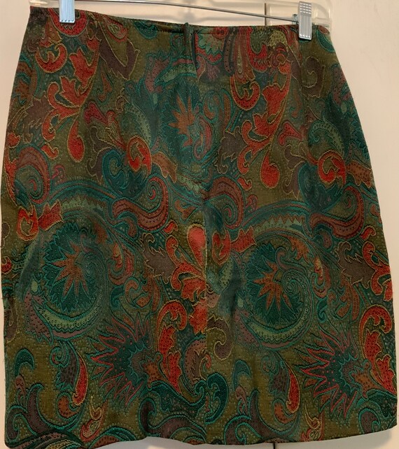 80s Paisley Print Skirt/The Limited/Pencil-Column… - image 4