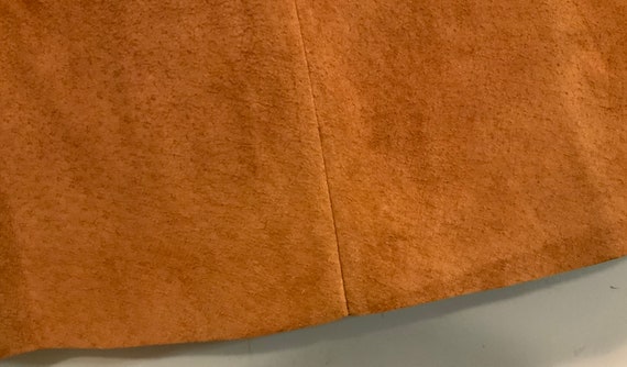 SALE—Chamois Suede Leather Skirt/Midi-Maxi/Camel-… - image 8