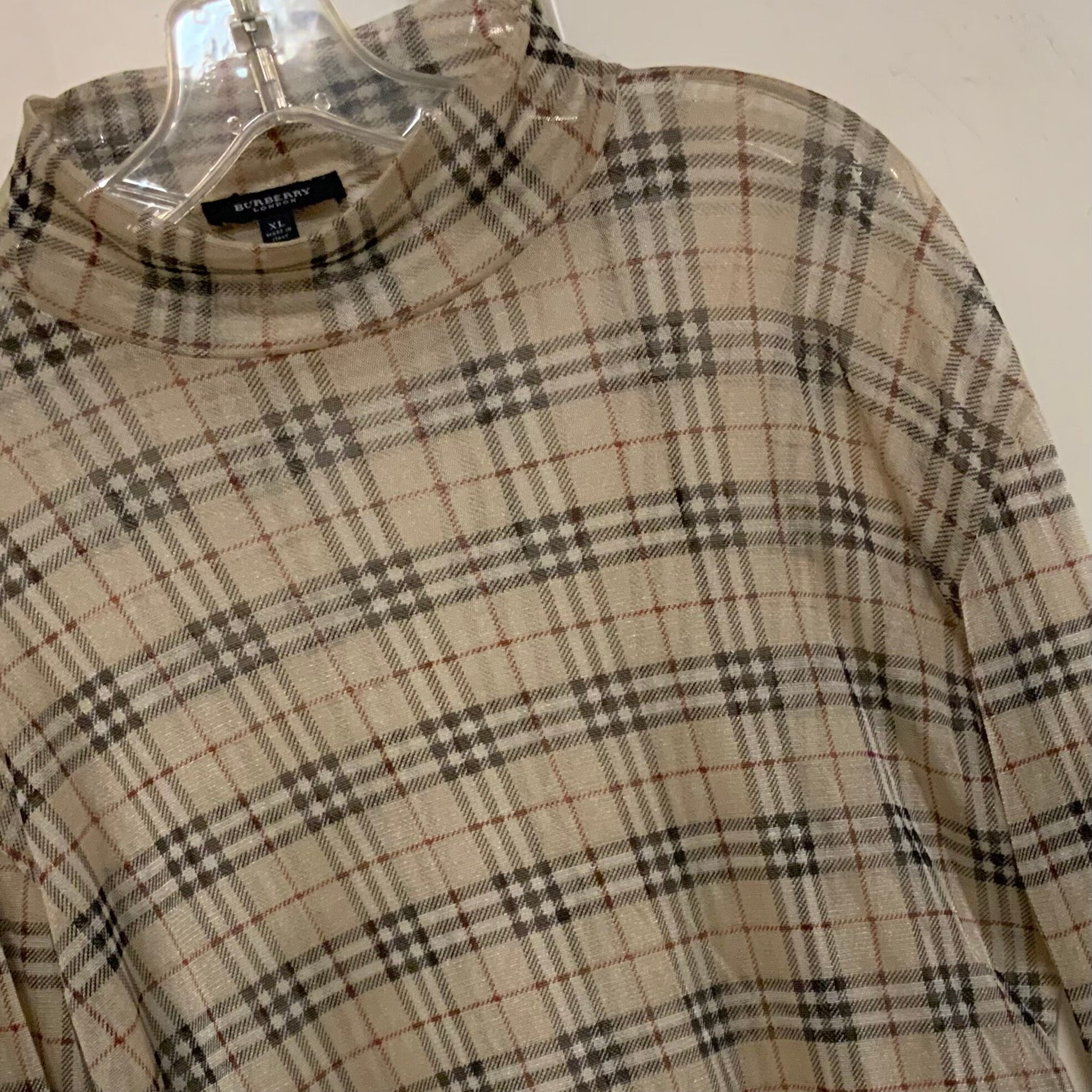 Burberry's ニット England製 vintage 80s Men's BURBERRYS VINTAGE Wool Suede Leather Sweater Pullover