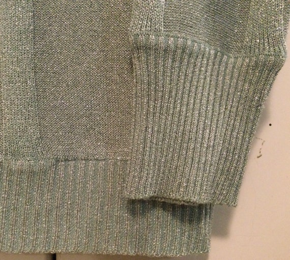 Vtg Metallic Cardigan Sweater “Personal by Leslie… - image 7