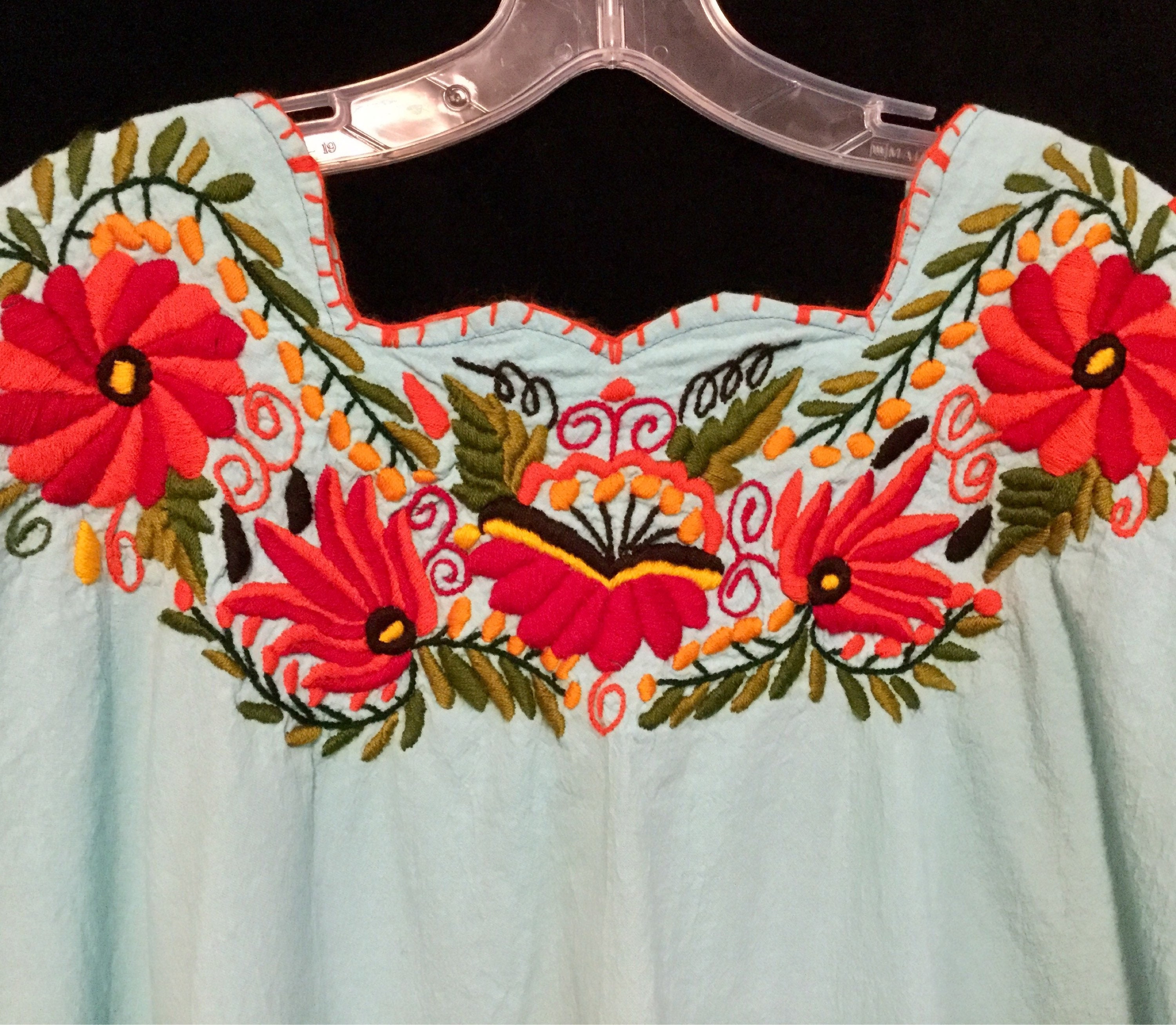 Embroidered Blouse Crop Top Floral Peasant Mexican Hungarian - Etsy