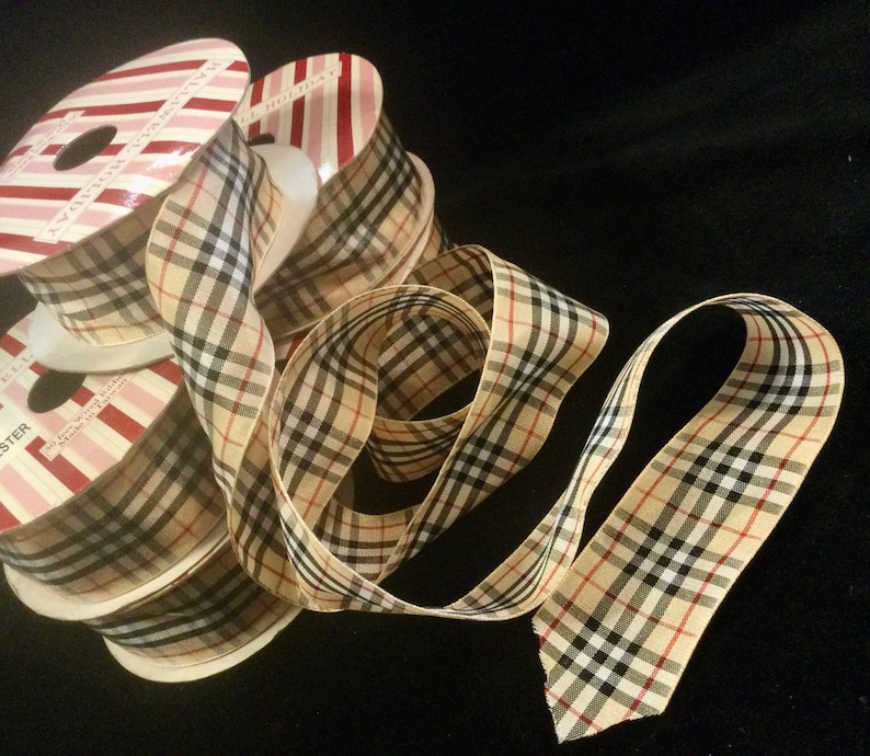 BurberryStyle Plaid Ribbon NovaCheck 43 Yards 1.5 Wide Etsy