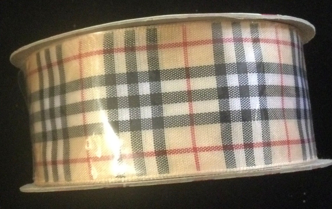 BurberryStyle Plaid Ribbon NovaCheck 43 Yards 1.5 Wide Etsy