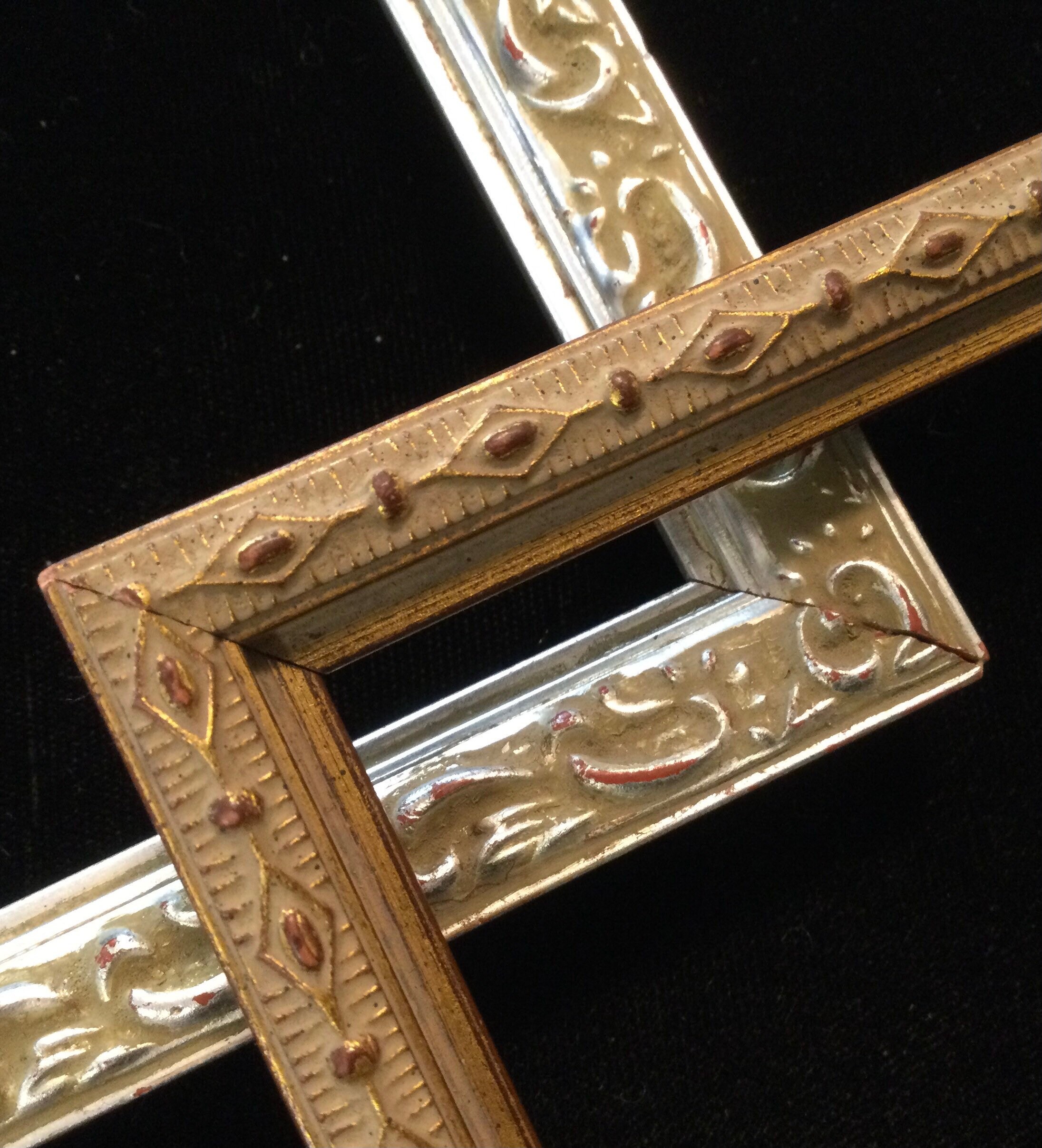 1980s Mini Wood Picture Frame Empty Ornate Victorian Gold & Etsy