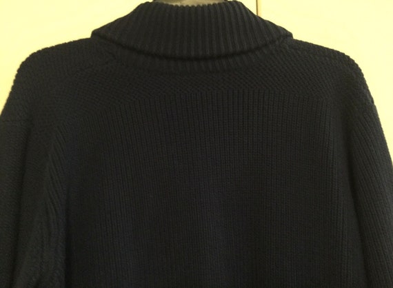 1980s Ralph Lauren Pullover Sweater/Navy Blue Cot… - image 6
