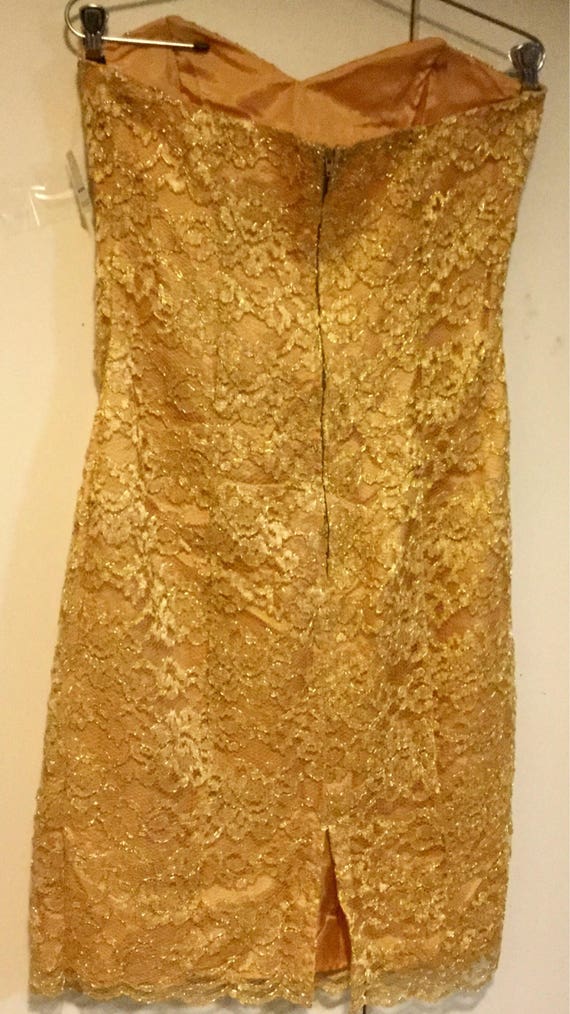 Gold Lace Dress & Jacket/Prom Dress/Cocktail Dres… - image 7