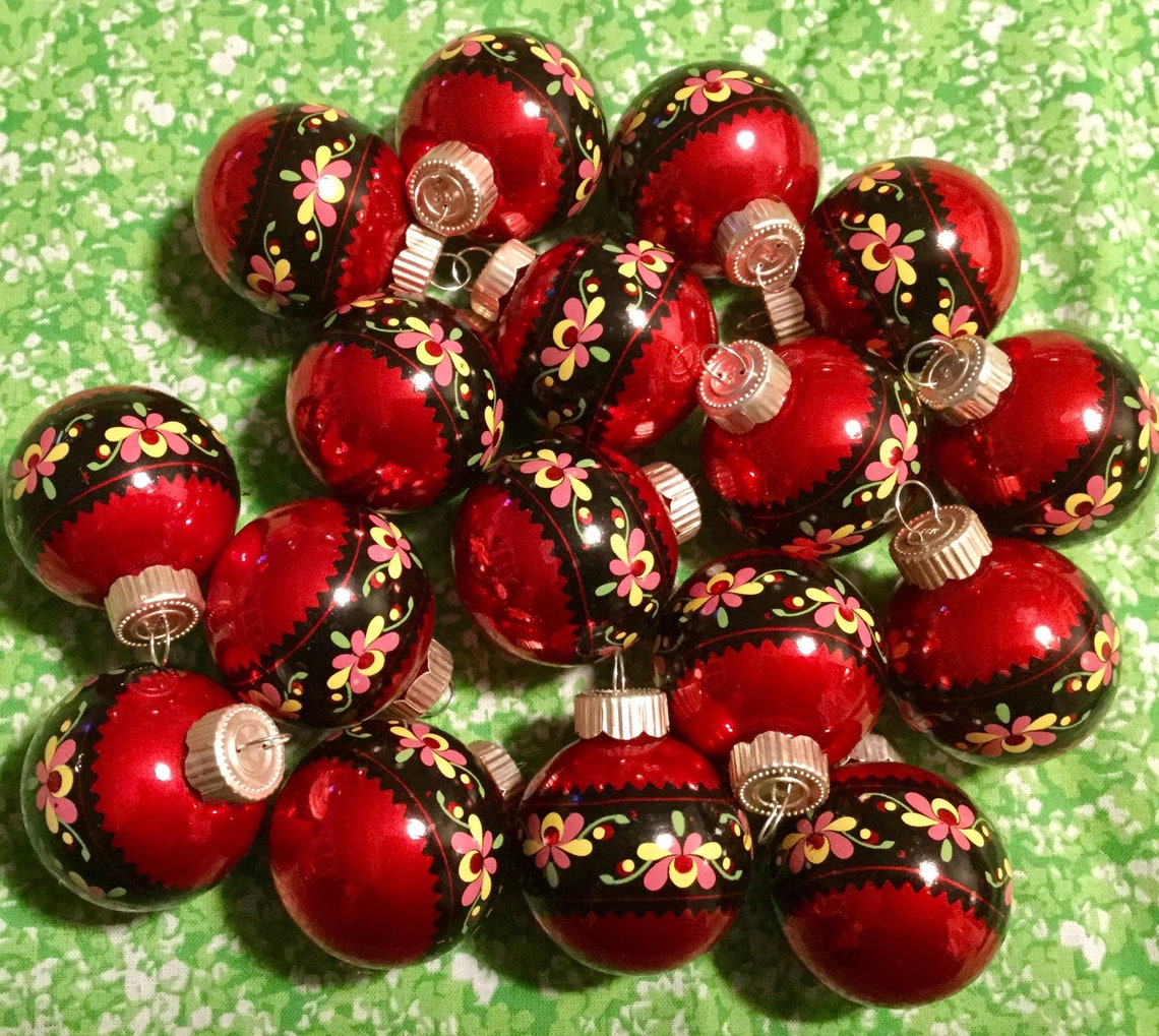 1990s martha Stewart Christmas Ornament Folk Art Blown Glass Etsy