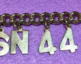 US Military Jewelry/Navy Charm Bracelet/WWII Boston MA Souvenir/Chelsea Naval Hospital/Boston Naval Shipyard/Historical Memento/Vintage 1944