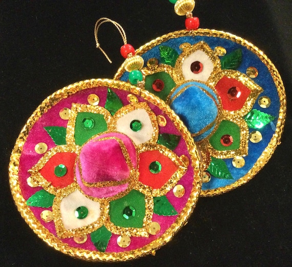 Mexican Hat Christmas Ornament Set/salazar Yepez/mexico  display picture 3