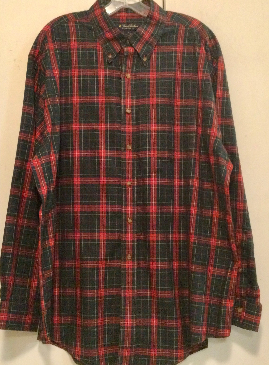 Brooks Brothers Plaid Shirt Red/green Cotton Scottish Tartan - Etsy