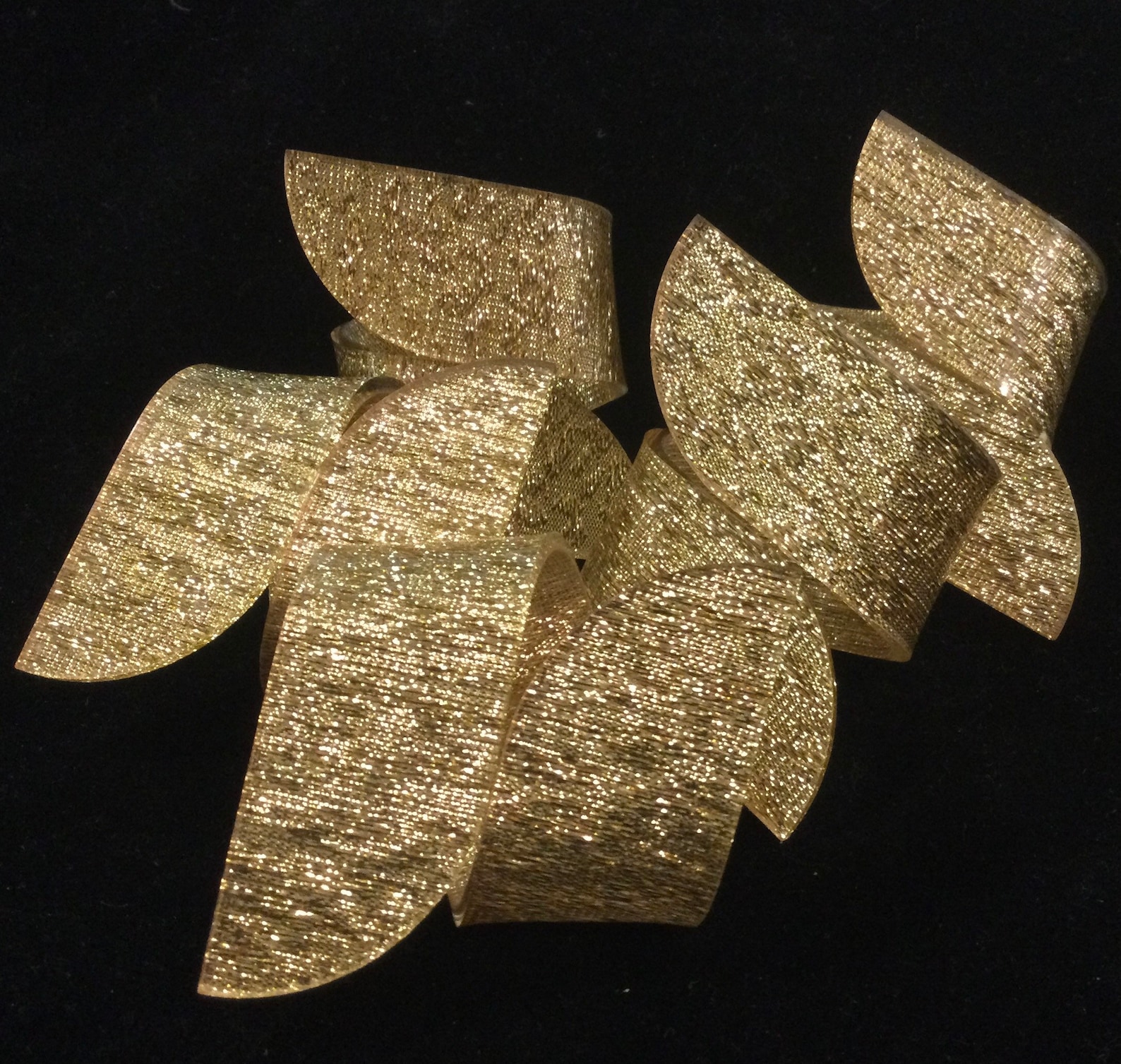 Gold Glitter Napkin Rings Lucite/Plastic/Acrylic Twisted Art Etsy