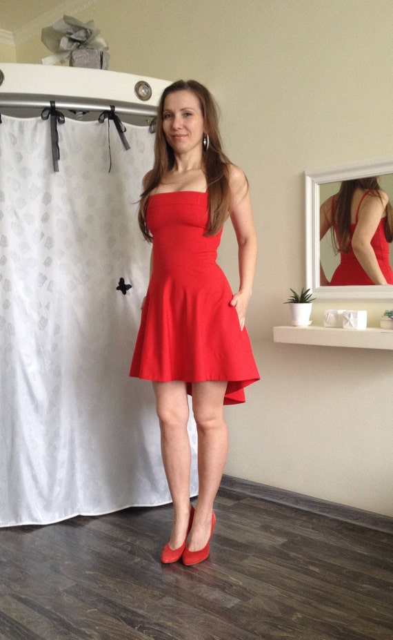 beautiful red cocktail dress