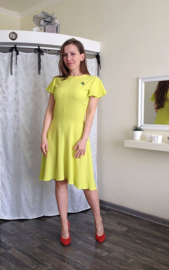 yellow lime dress