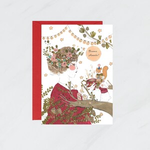 LOT de 5 cartes de bonne année, carte de voeux, carte postale, célébration, greeting card