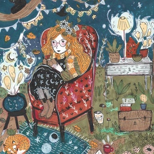 Printable witch art, file for download