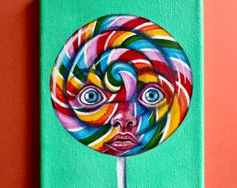 Scared Lollipop original painting
