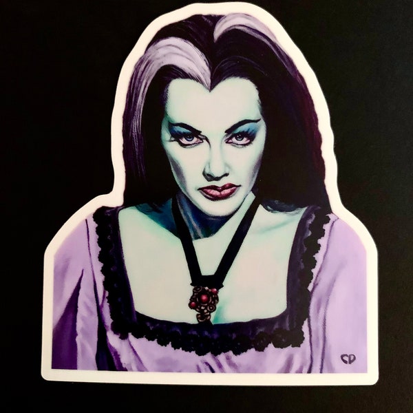 Lily Munster die-cut vinyl sticker