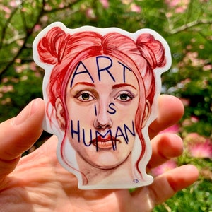Art Is Human die-cut vinyl sticker