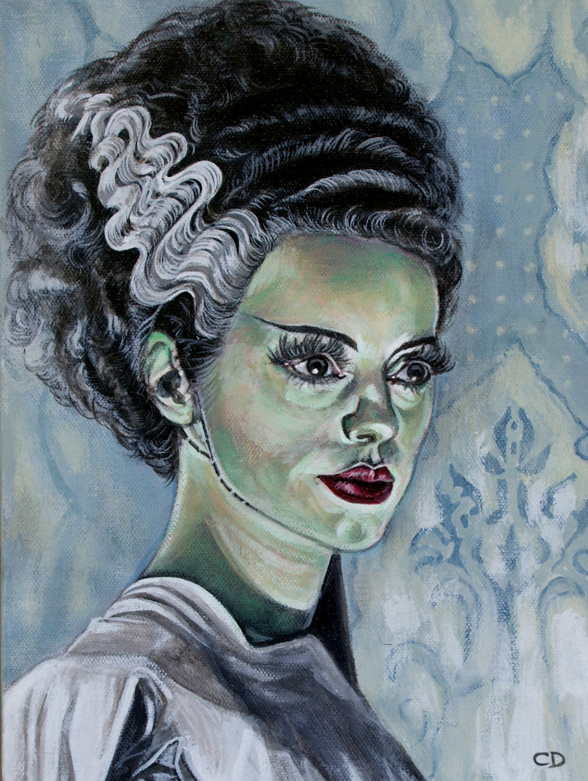 Bride of Frankenstein Original Painting - Etsy