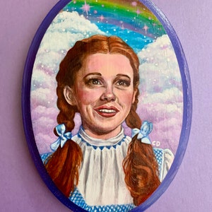 Dorothy original wood plaque painting
