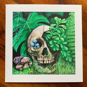 Haunted Garden Skull fine art print