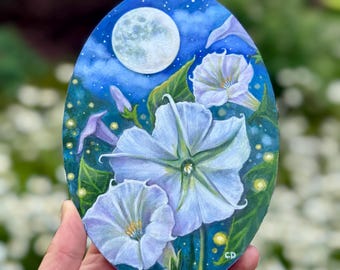 Moonflowers original painting