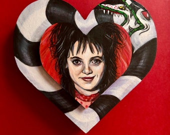 Lydia heart shaped wood plaque