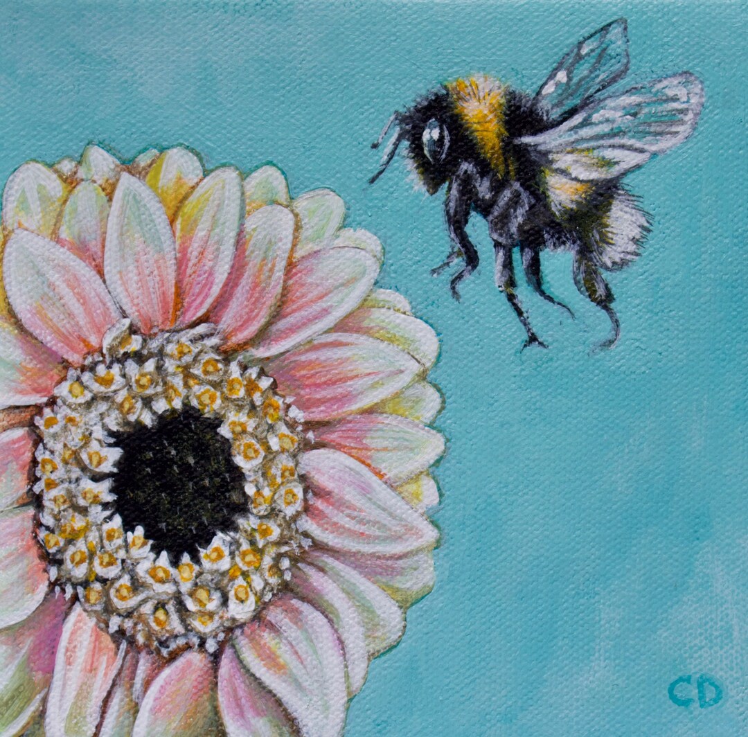 Bumble Bee Original Painting - Etsy
