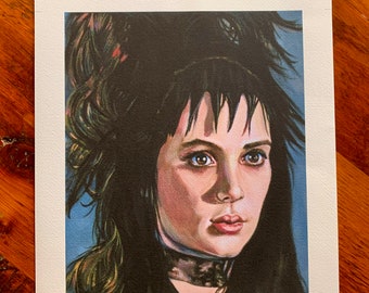 Portrait of Lydia Deetz of Beetlejuice Fine Art Print