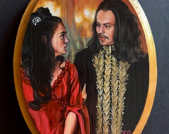 Dracula  original wood plaque painting