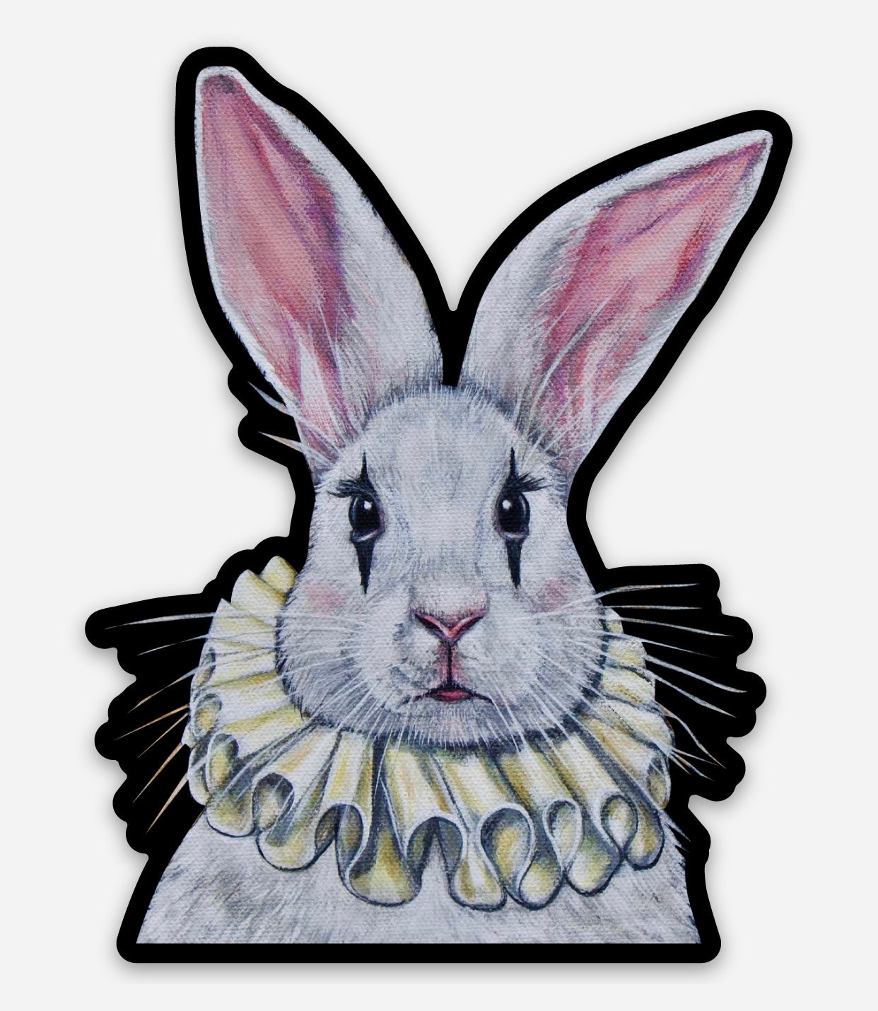 Harlequin Rabbit Patterns Harlequin Rabbit Die Cut Vinyl Sticker - Etsy