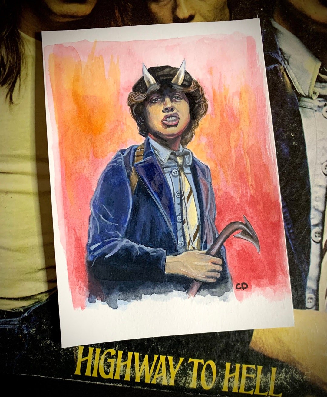 AC/DC Angus Young Original Painting - Etsy