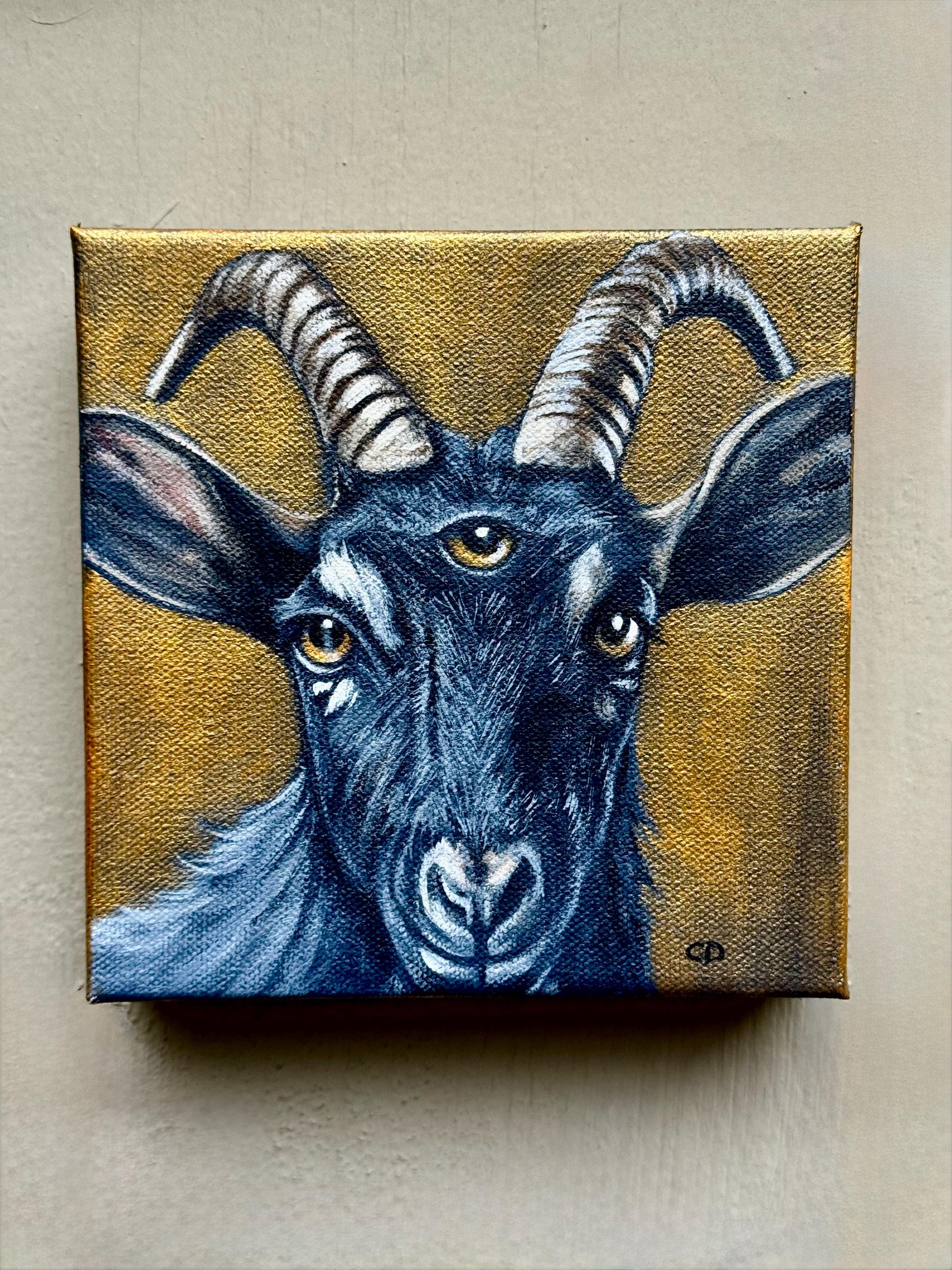 三つ目の山羊の原画 - Etsy 日本