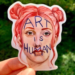 Art Is Human die-cut vinyl sticker image 2