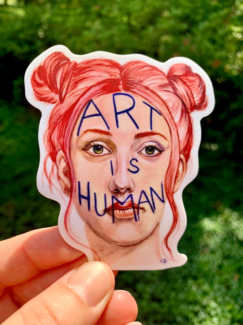 Art Is Human die-cut vinyl sticker image 2