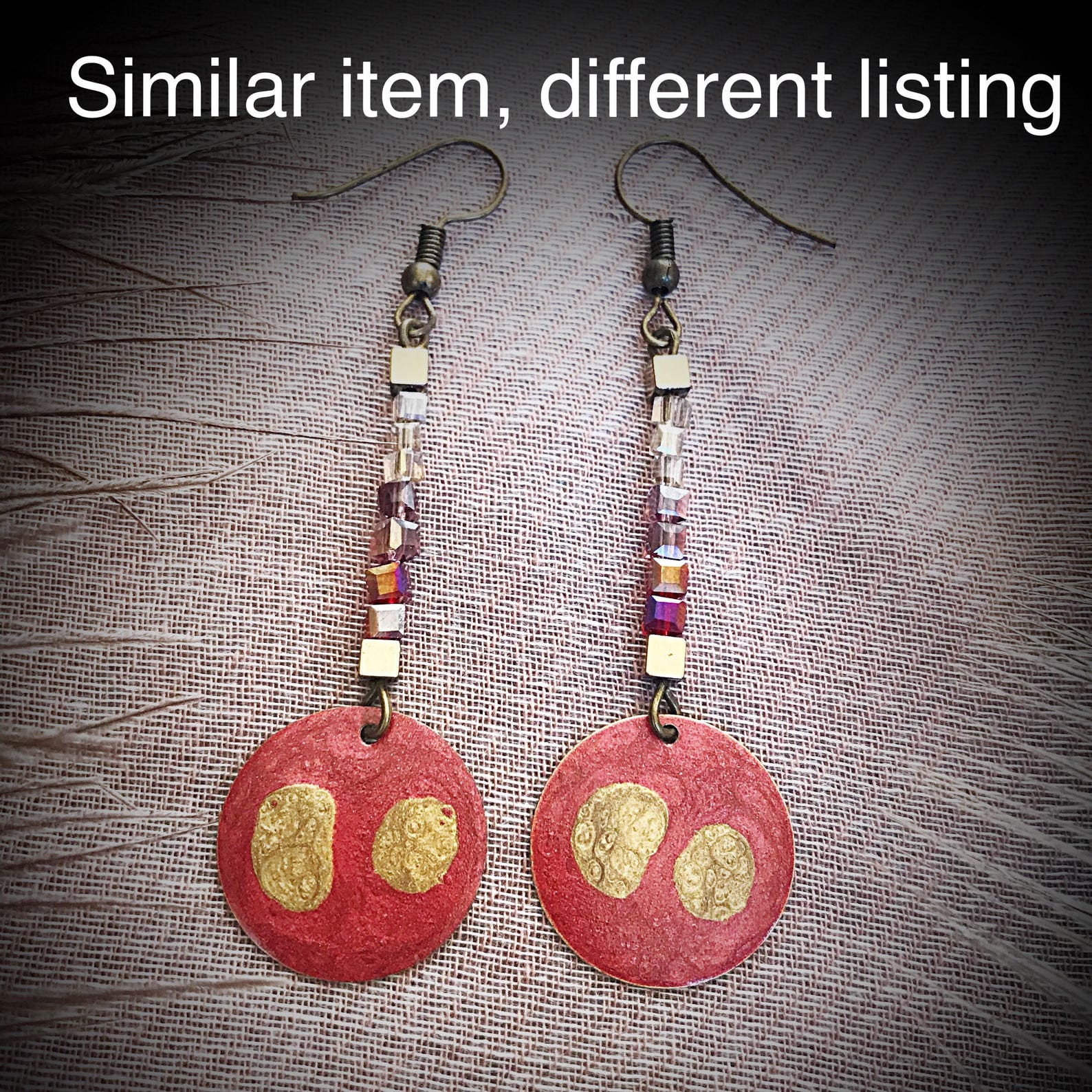 Handmade Jewelry Drop Beaded Earrings Crystal and Hematite Etsy