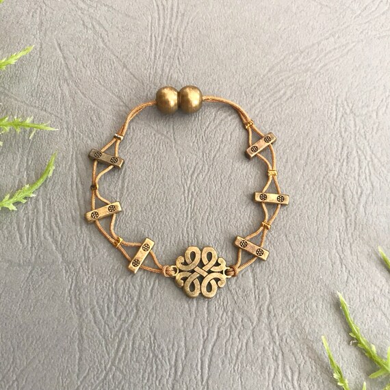 All Heart Bronze Glass Bead and Silver Charm Bracelet – Feshionn IOBI