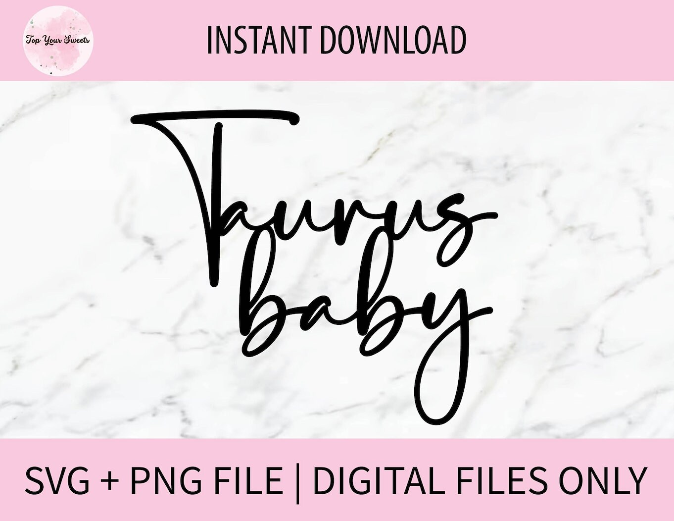 Taurus Baby SVG, PNG Files: Zodiac Charm (digital Download) - Etsy