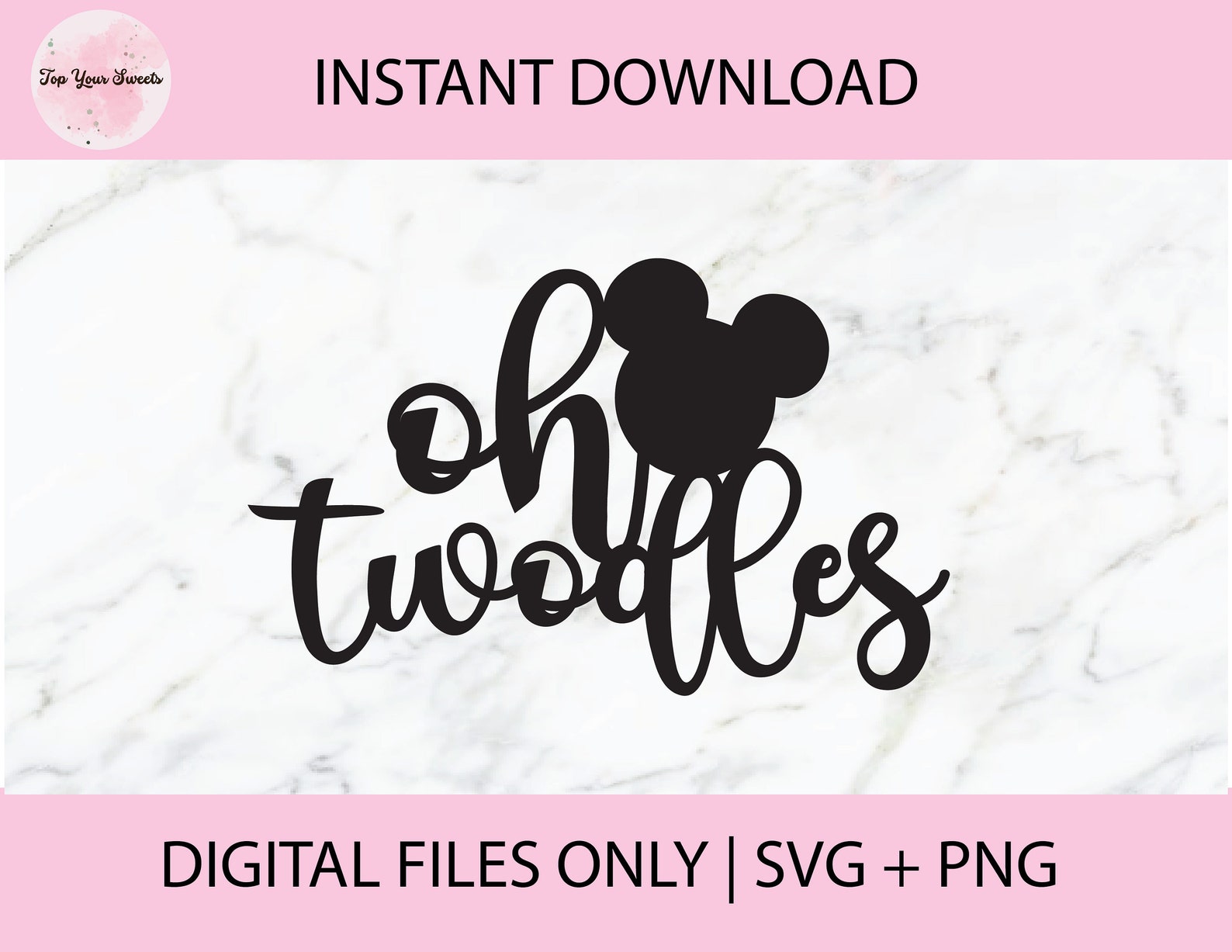 Oh Twodles SVG PNG Instant Download, Cake Topper, Cut File, Mickey ...
