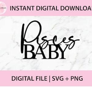 Peixes bebê SVG, arquivos digitais PNG | Arquivo de corte, arquivo de impressão, Cricut, corte a laser, Glowforge, topos de bolo, decalques