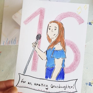 Hand drawn Card | Personalised Illustrated Greetings Card | Birthday | Unique Bespoke |