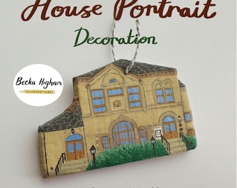 Personalised House Portrait Ornament: Handmade Ceramic Home Decoration