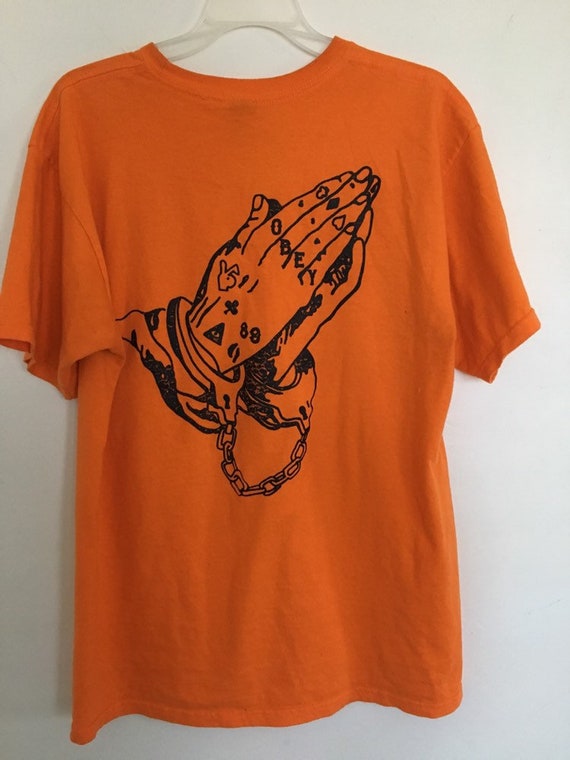 Orange Obey T-shirt | Etsy