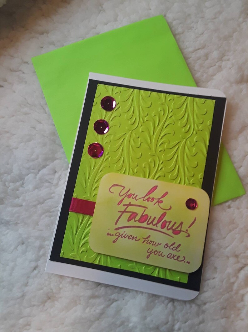 Looking Fabulous Blank Birthday Note Card